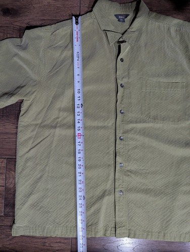 Royal Robbins Button Up Rayon Blend Shirt Mens XXL Relaxed Fit Sage Green Plaid - Picture 9 of 14