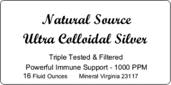 (2) Botellas de vidrio de plata ultra coloidal de fuente natural 1000 PPM - 16 oz Foto 2 de 2