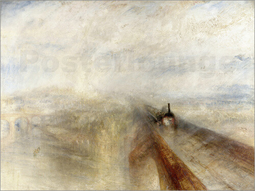 Acrylglasbild Regen, Dampf und Geschwindigkeit - Joseph Mallord William Turner Acrylglasbild Regen, Dampf und Geschwindigkeit - Joseph Mallord William Turner