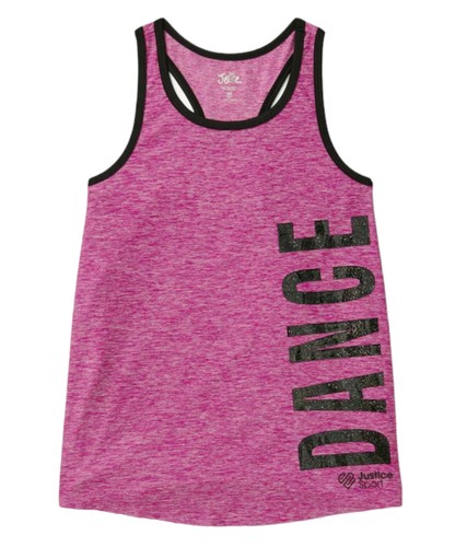 Justice Girls 3 Piece Set Tank Top Shorts Leggings Size 7/8 Dance Sport Logo - Picture 3 of 13