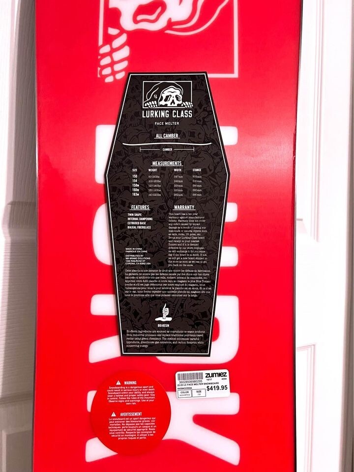 Lurking Class Face Melter Snowboard Size 150cm