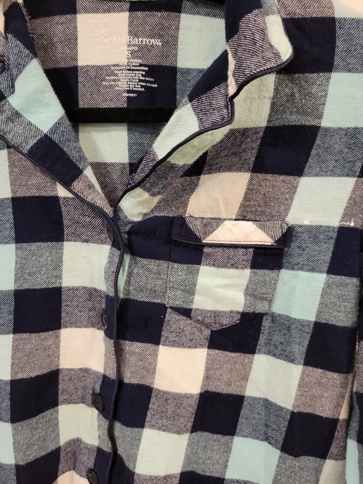 💜Juego de pijama a cuadros Croft and Barrow tamaño pequeño Foto 2 de 4