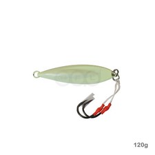 120g 4.2oz Fishing Flat Fall Vertical Butterfly Lure Fish Jig Glow in the Dark
