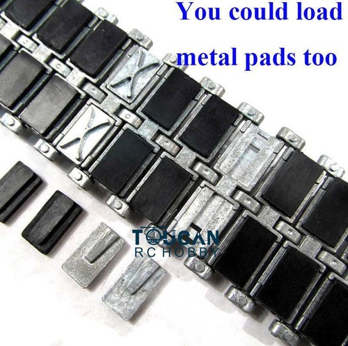 Mato 1/16 Leopard2A6 Metal Tracks Rubber Pads MT157 HengLong RC Tank Spare Part - Picture 5 of 9