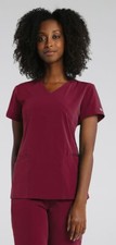IRG Scrubs 181001 V-Neck detailed Scrub Top in "Wine" Size 2XL