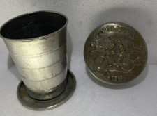 vecchia tazza telescopica da ciclismo usa da collezione tascabile viaggio ciclista 1897