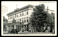 Vtg POSTCARD Wm. Tell Hotel, Tell City Indiana POSTED