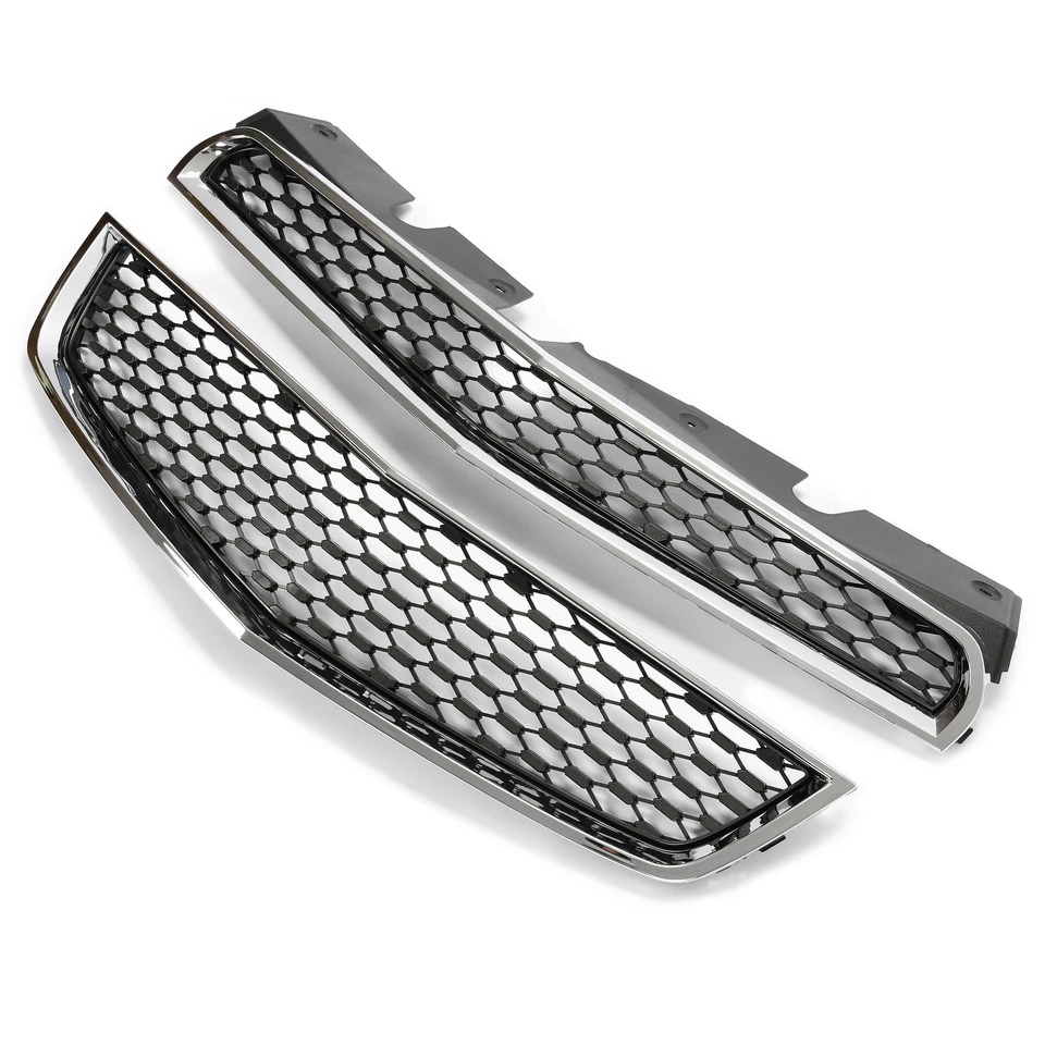 Juego de 2 parrillas de parachoques delanteras superiores e inferiores para Chevrolet Equinox 2010-2015 Foto 2 de 4