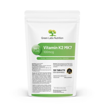 Vitamin K2 MK7 100 mcg Tab   Hochdosiert, Knochen, Herz & Blutgerinnung Support