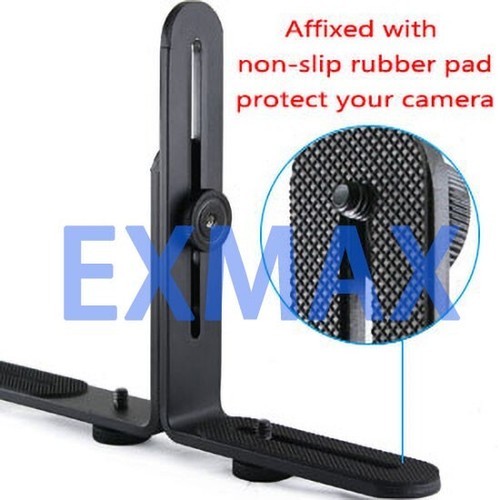 EXMAX® Metal Aluminum Alloy L-Shape Camera Flash Bracket Quick Flip DSLR SLR - Picture 13 of 17