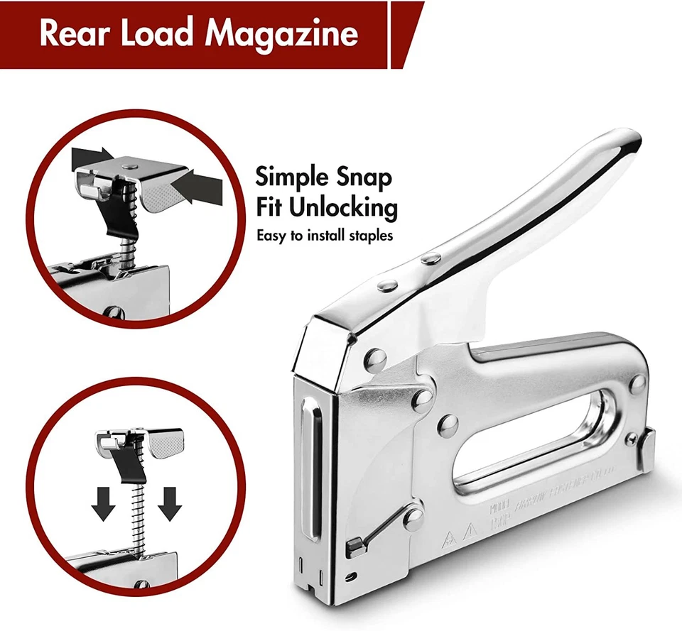 Kit de pistola de grapas de alta resistencia Arrow T50 con 3750 piezas grapas T50 1/4" 3/8", 1/2" Foto 4 de 4