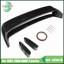 Rear Trunk Spoiler Wing Fit For 1992-1997 1998 BMW 3 Series Matte Black 4pcs