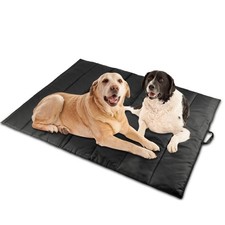 Large Outdoor Dog Bed Mat, Waterproof Camping Dog Mat with Carry Bag,Black ...