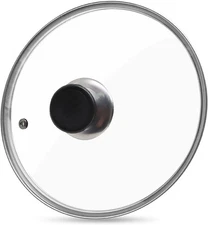 Glass Lid for 8 Inch Frying Pan Tempered Glass Stainless Steel Rim