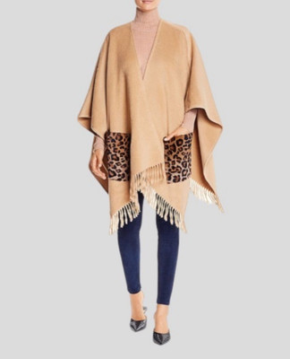NWOT Elie Taharie Cape - Featured on the Runway - Real Fur Cape  