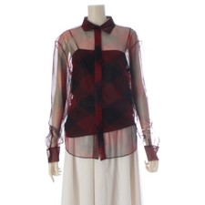 Womens Christian Dior Christian Dior Bee Cotton Check Mesh Long Sleeve Shirt 951