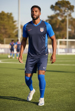 USA National Team Soccer Jersey Shirt Navy Blue Short Sleeve