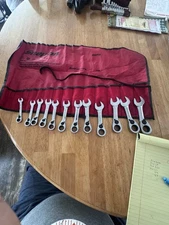 Snap On , blue point,  Metric Wrenches Shorty Open End And angle Gear Box End