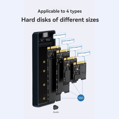 M. 2 NVME/NGFF SATA SSD-Gehäuse mit Anzeigebildschirm Intelligente Digitale7196 - Bild 8 von 10