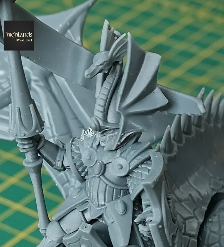 Highlands Miniatures Aegean Elf Dragon Rider, Prince and Mage (base included)