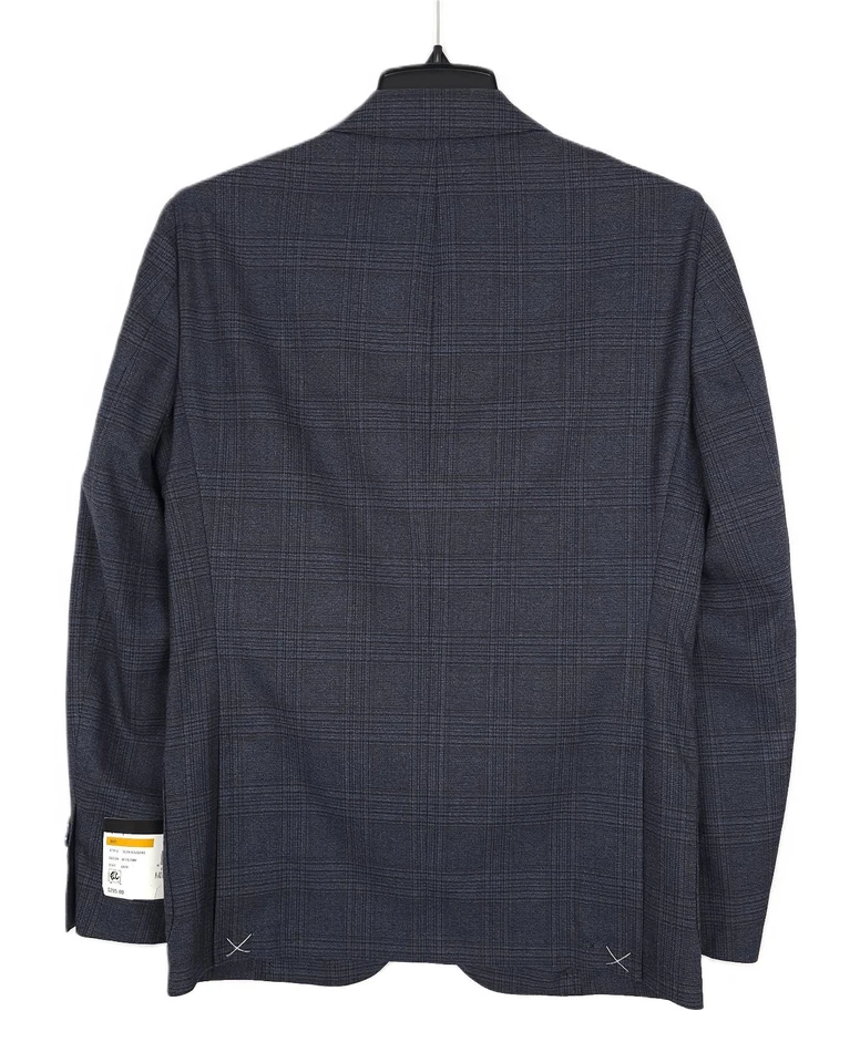 Abrigo Blazer Deportivo Bar III Para Hombre Calce Ajustado Elástico Azul Tostado Cuadros 44R Nuevo con Etiquetas Foto 3 de 4