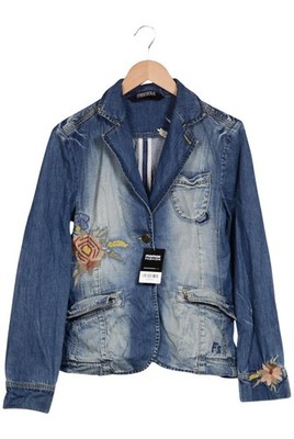 FREESOUL Jacke Damen Anorak Jacket Kurzmantel Gr. L Baumwolle Blau #qnaw2dz