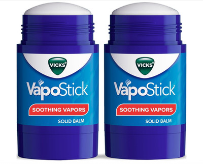 Solid Balm VapoStick 1.25oz Pack of 2 Clear Non Medicated Vicks Lightweight