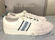 NEW Ted Baker Women's Leather Sneaker Shoes - PICK SIZE - BLUE/WHITE