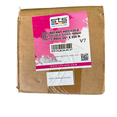 STS 24'' DTF Film V7 Instant Hot Cold Peel Double Sided Matte 24'' x 325' New