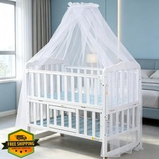 Vawolecy Baby Mosquito Net Toddler Dome White