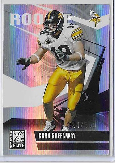 2006 Donruss Elite Chad Greenway #124 Rookie #224/599 RC Iowa Hawkeyes Vikings