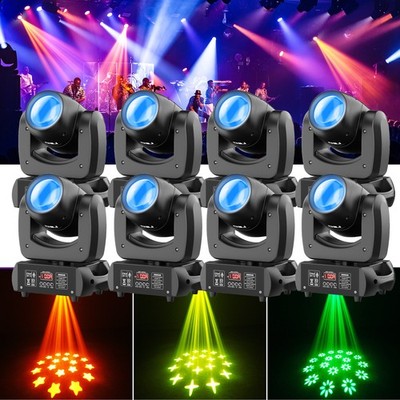 8x 150W LED Moving Head Light RGBW Beam Lights with DMX for Live Show DJ Disco