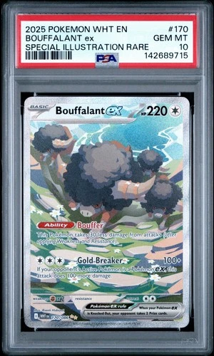 PSA 10 GEM MINT Bouffalant ex 170/086 Sv: White Flare SIR Holo