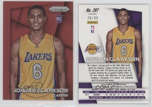 2014-15 Panini Prizm Red Prizm /49 Jordan Clarkson #287 Rookie RC