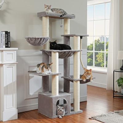 #ad PAWZ Road Maine Coon Cat Tree 67 Inch Heavy Duty Cat Tower for Indoor Large Cats $138.99