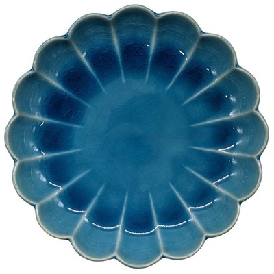 Utsuwa Roan Seto Ware Kofu Kiln Rinka Chrysanthemum-Shaped Plate, Side Dish, Ap_