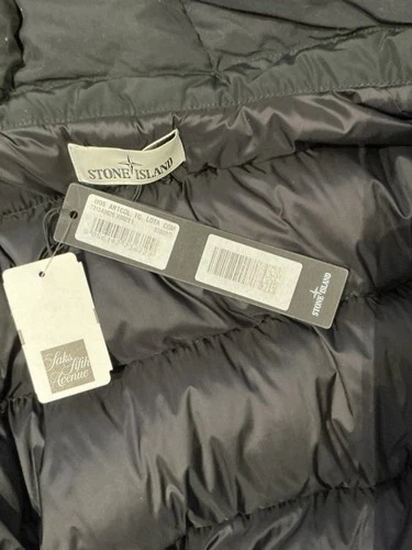 New Stone Island Micro Reps Down Parka Jacket – Black, Size L image 12