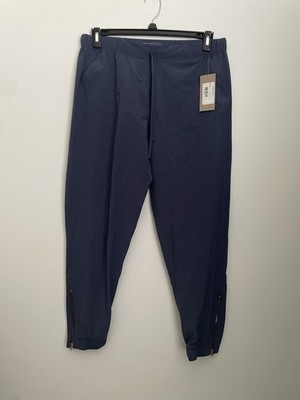 Albion Fit Womens Jetsetters Jogger Ankle Zipper Blue Pants Size Medium