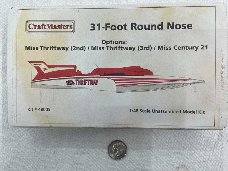 1/48 scale Craftmasters 30' Round bow Miss Thriftway resin model kit Brand New