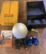 Vintage Brownie Flasholder, for Six-20 Flash Brownie w/ Box, Instructions, Bulbs