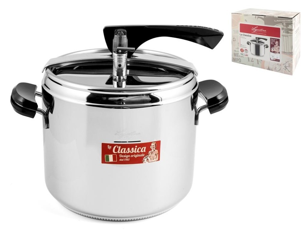 LAGOSTINA La Classica 7 Liters Pressure Cooker Stainless Steel for Stovetops