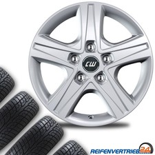 4x Alu Ganzjahresreifen Kompletträder für Mercedes Viano Reifen 225/60R16 Conti