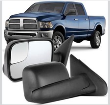 Ocpty Power Heated Tow Mirrors For 1998-2002 Dodge Ram 1500 2500 3500 Black
