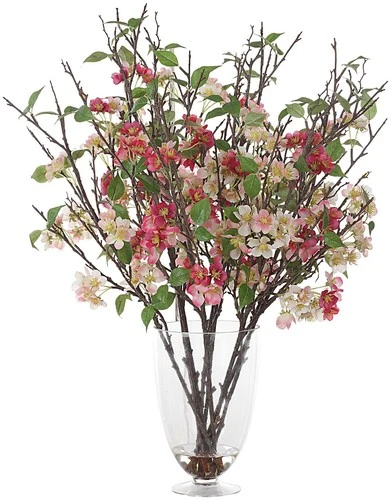 Uttermost 60230 Spring Blooms 35-1/4" Tall Glass Faux Flora - Clear - Picture 1 of 4