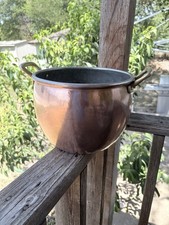 Ruffoni ~ Pot à bouillon en cuivre martelé 7,5 qt. PAS de couvercle ~ Fabriqué en Italie ~ Vintage, (LIRE)