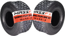 18X9.50-8 Turf Tire Golf Cart Lawn Mower 4-Ply Chevron 2-Pack