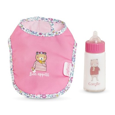 Corolle - Magische slabbetje en fles, accessoires, voor poppen 36 en 42 cm, vana