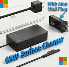 65W Microsoft Surface Pro charger With Mini Wall Plug, 6FT Power Cord