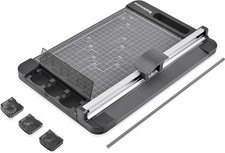 Rotary Paper Cutter, 3-in-1 Paper Trimmer, 12 Inch Cutting Length with Straig...