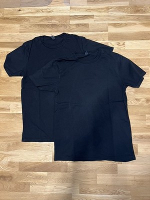 2x Earth Positive T-Shirt Herren Gr. L schwarz Basic Shirt Baumwolle